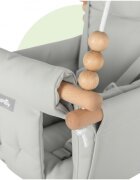 MalPlay Leagan suspendat pentru bebelusi Malo Wave Grey cu pernute confortabile si centuri de siguranta din panza bumbac design versatil varsta 12-36 luni maxim 60 kg