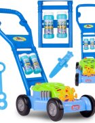 MalPlay Masina de tuns iarba Bubbles genereaza baloane din sapun cu Muzica si 2 rezerve 118ml incluse 26 x 17cm Blue
