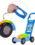 MalPlay Masina de tuns iarba Bubbles genereaza baloane din sapun cu Muzica si 2 rezerve 118ml incluse 26 x 17cm Blue