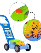 MalPlay Masina de tuns iarba Bubbles genereaza baloane din sapun cu Muzica si 2 rezerve 118ml incluse 26 x 17cm Blue