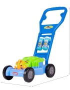 MalPlay Masina de tuns iarba Bubbles genereaza baloane din sapun cu Muzica si 2 rezerve 118ml incluse 26 x 17cm Blue
