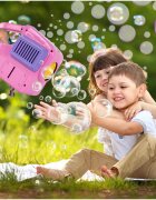 MalPlay Masina de tuns iarba cu Baloane de sapun Pink