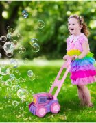 MalPlay Masina de tuns iarba cu Baloane de sapun Pink