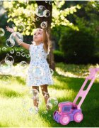 MalPlay Masina de tuns iarba cu Baloane de sapun Pink