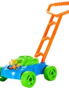 MalPlay Masina de tuns iarba generatoare de baloane din sapun cu baterii 8 inele rotative si solutie inclusa Super Bubble