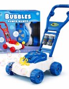 MalPlay Masina de tuns iarba interactiva pentru copii Blue generatoare de baloane din sapun include flacoane cu solutie dimensiune 48 x 26.5 x 49 cm