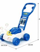 MalPlay Masina de tuns iarba interactiva pentru copii Blue generatoare de baloane din sapun include flacoane cu solutie dimensiune 48 x 26.5 x 49 cm