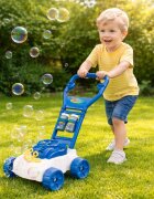 MalPlay Masina de tuns iarba interactiva pentru copii Blue generatoare de baloane din sapun include flacoane cu solutie dimensiune 48 x 26.5 x 49 cm