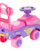 MalPlay Masinuta fara pedale Ride-On cu Pink Butterfly cu 17 melodii spatar inalt spatiu depozitare greutate maxima admisa 20 kg