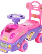 MalPlay Masinuta fara pedale Ride-On cu Pink Butterfly cu 17 melodii spatar inalt spatiu depozitare greutate maxima admisa 20 kg