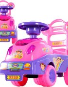 MalPlay Masinuta fara pedale Ride-On cu Pink Butterfly cu 17 melodii spatar inalt spatiu depozitare greutate maxima admisa 20 kg