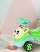 MalPlay Masinuta fara pedale Ride-on Kitty Green cu spatar inalt volan cu claxon sistem antirasturnare de la 18 luni pana la 27 kg