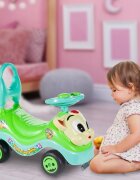 MalPlay Masinuta fara pedale Ride-on Kitty Green cu spatar inalt volan cu claxon sistem antirasturnare de la 18 luni pana la 27 kg