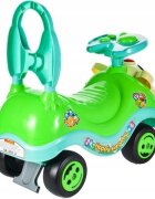 MalPlay Masinuta fara pedale Ride-on Kitty Green cu spatar inalt volan cu claxon sistem antirasturnare de la 18 luni pana la 27 kg