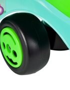 MalPlay Masinuta fara pedale Ride-on Kitty Green cu spatar inalt volan cu claxon sistem antirasturnare de la 18 luni pana la 27 kg