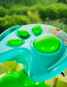 MalPlay Masinuta fara pedale Ride-on Kitty Green cu spatar inalt volan cu claxon sistem antirasturnare de la 18 luni pana la 27 kg
