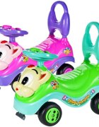 MalPlay Masinuta fara pedale Ride-on Kitty Pink cu spatar inalt volan cu claxon sistem antirasturnare de la 18 luni pana la 27 kg