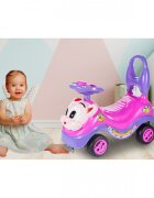 MalPlay Masinuta fara pedale Ride-on Kitty Pink cu spatar inalt volan cu claxon sistem antirasturnare de la 18 luni pana la 27 kg