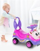 MalPlay Masinuta fara pedale Ride-on Kitty Pink cu spatar inalt volan cu claxon sistem antirasturnare de la 18 luni pana la 27 kg