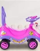 MalPlay Masinuta fara pedale Ride-on Kitty Pink cu spatar inalt volan cu claxon sistem antirasturnare de la 18 luni pana la 27 kg