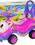 MalPlay Masinuta fara pedale Ride-on Kitty Pink cu spatar inalt volan cu claxon sistem antirasturnare de la 18 luni pana la 27 kg