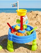 MalPlay Masuta de activitati pentru apa si nisip cu 19 accesorii incluse dimensiune 58.8 x 38.5 cm
