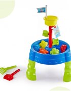 MalPlay Masuta de activitati pentru apa si nisip cu 19 accesorii incluse dimensiune 58.8 x 38.5 cm