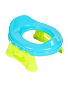 MalPlay Olita de calatorie 2 in 1 pentru copii Blue design ergonomic portabila si pliabila 17 x 25 x 27.5 cm