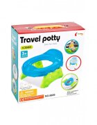 MalPlay Olita de calatorie 2 in 1 pentru copii Blue design ergonomic portabila si pliabila 17 x 25 x 27.5 cm