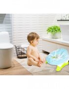 MalPlay Olita de calatorie 2 in 1 pentru copii Blue design ergonomic portabila si pliabila 17 x 25 x 27.5 cm