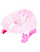 MalPlay Olita de calatorie 2 in 1 pentru copii Pink design ergonomic portabila si pliabila 17 x 25 x 27.5 cm