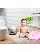MalPlay Olita de calatorie 2 in 1 pentru copii Pink design ergonomic portabila si pliabila 17 x 25 x 27.5 cm