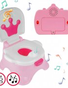 MalPlay Olita muzicala multifunctionala pentru copii Pink design ergonomic capac rabatabil melodii vesele dimensiune 21 x 35 x 33.5 cm