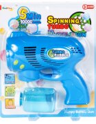 MalPlay Pistol generator baloane de sapun cu baterii 5 orificii randament 10.000 bule in 5 minute 17 x 7 cm Turbo Bubble Blue