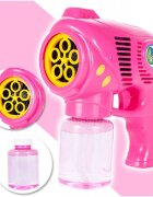 MalPlay Pistol generator baloane de sapun cu baterii 5 orificii randament 10.000 bule in 5 minute 17 x 7 cm Turbo Bubble Pink