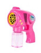 MalPlay Pistol generator baloane de sapun cu baterii 5 orificii randament 10.000 bule in 5 minute 17 x 7 cm Turbo Bubble Pink