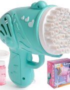 MalPlay Pistol generator baloane de sapun pentru copii Green rezerva cu solutie inclusa