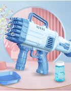 MalPlay Pistol pentru Baloane de Sapun cu 32 de duze generatoare 27.5 x 15.5 x 7.5 cm Bubble Gun Blue