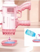 MalPlay Pistol pentru Baloane de Sapun cu 32 de duze generatoare 27.5 x 15.5 x 7.5 cm Bubble Gun Pink