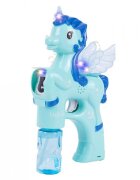 MalPlay Pistol pentru baloane de sapun cu lumini Unicorn Albastru