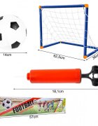 MalPlay Poarta de fotbal 2 in 1 pentru copii cu minge si pompa incluse dimensiune 62.5 x 50.5 x 38 cm