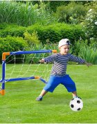 MalPlay Poarta de fotbal 2 in 1 pentru copii cu minge si pompa incluse dimensiune 62.5 x 50.5 x 38 cm
