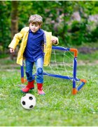 MalPlay Poarta de fotbal 2 in 1 pentru copii cu minge si pompa incluse dimensiune 62.5 x 50.5 x 38 cm