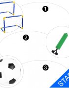 MalPlay Poarta de fotbal cu minge si pompa Soccer Goal
