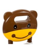 MalPlay Ride-On copii fara pedale Hipcio Walker Brown cu spatar inalt compartiment de depozitare pozitionat sub scaun claxon recomandata copiilor de la 2 ani