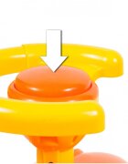 MalPlay Ride-On copii fara pedale Hipcio Walker Brown cu spatar inalt compartiment de depozitare pozitionat sub scaun claxon recomandata copiilor de la 2 ani