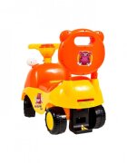MalPlay Ride-On copii fara pedale Hipcio Walker Orange cu spatar inalt compartiment de depozitare pozitionat sub scaun claxon recomandata copiilor de la 2 ani