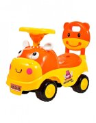 MalPlay Ride-On copii fara pedale Hipcio Walker Orange cu spatar inalt compartiment de depozitare pozitionat sub scaun claxon recomandata copiilor de la 2 ani