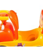 MalPlay Ride-On copii fara pedale Hipcio Walker Pink cu spatar inalt compartiment de depozitare pozitionat sub scaun claxon recomandata copiilor de la 2 ani