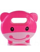 MalPlay Ride-On copii fara pedale Hipcio Walker Pink cu spatar inalt compartiment de depozitare pozitionat sub scaun claxon recomandata copiilor de la 2 ani
